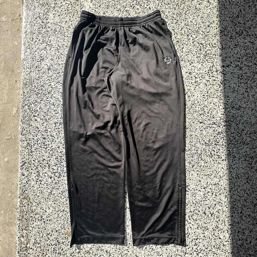 Vintage Nike Sweatpants Mens XL Black Y2K 00's Ankle Zip Relaxed Running Gym